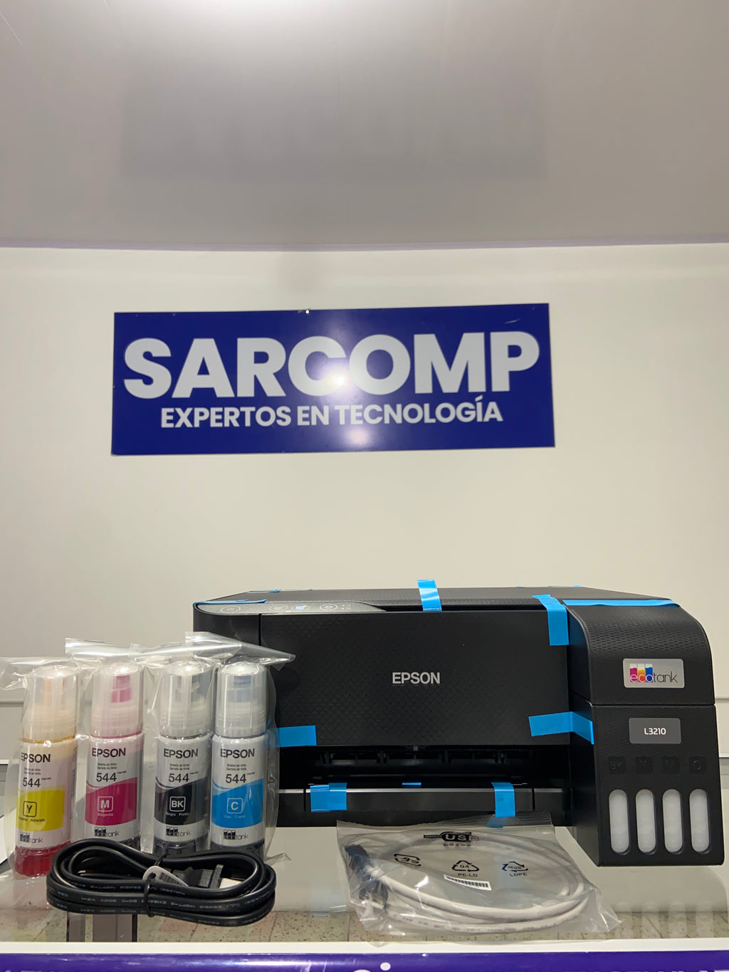 Impresora multifuncional 3 en 1 Epson EcoTank L3210/alámbrica