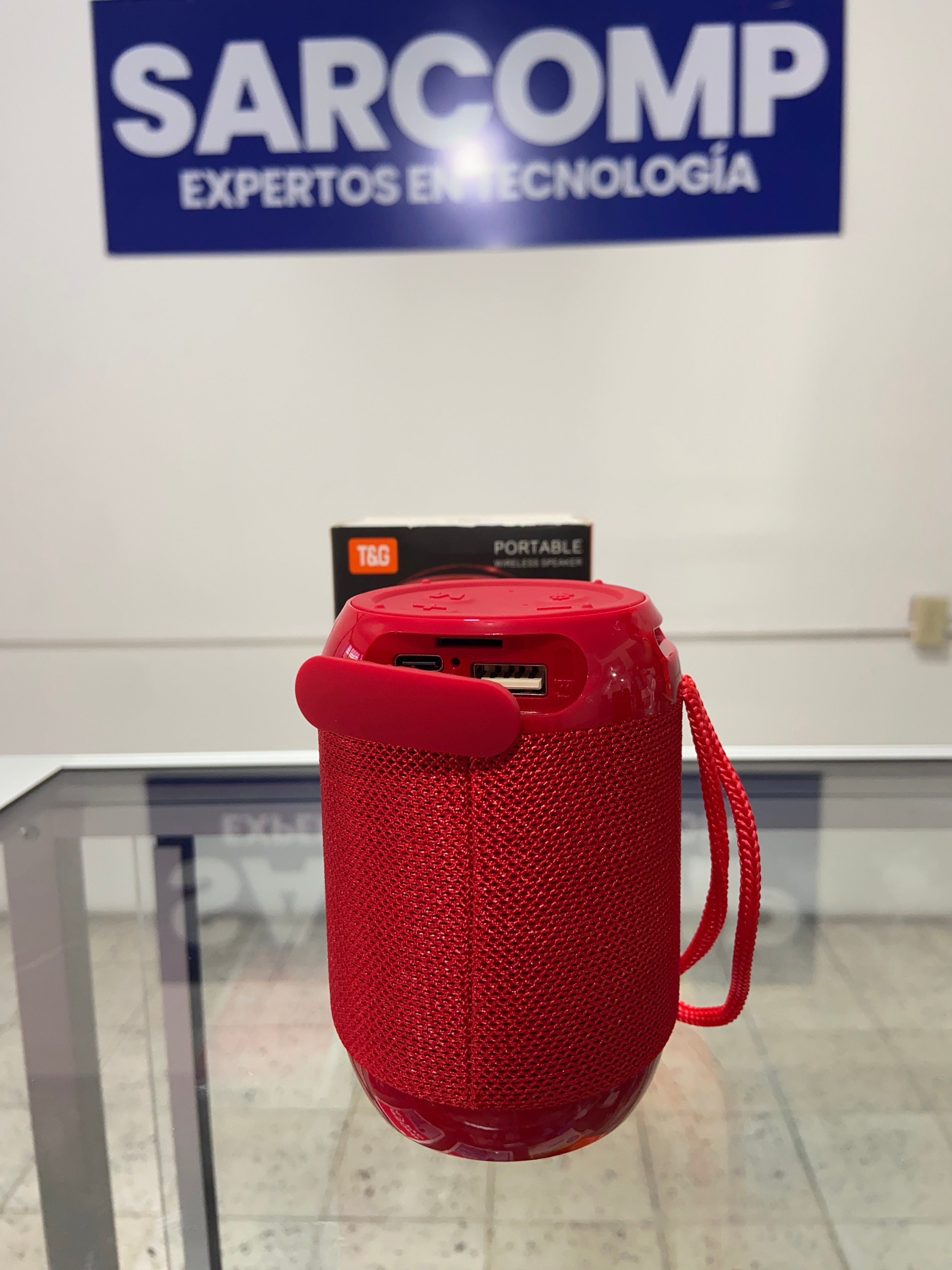 Mini altavoz portátil inalámbrico T&G TG-129|Disponible en color Negro y Rojo