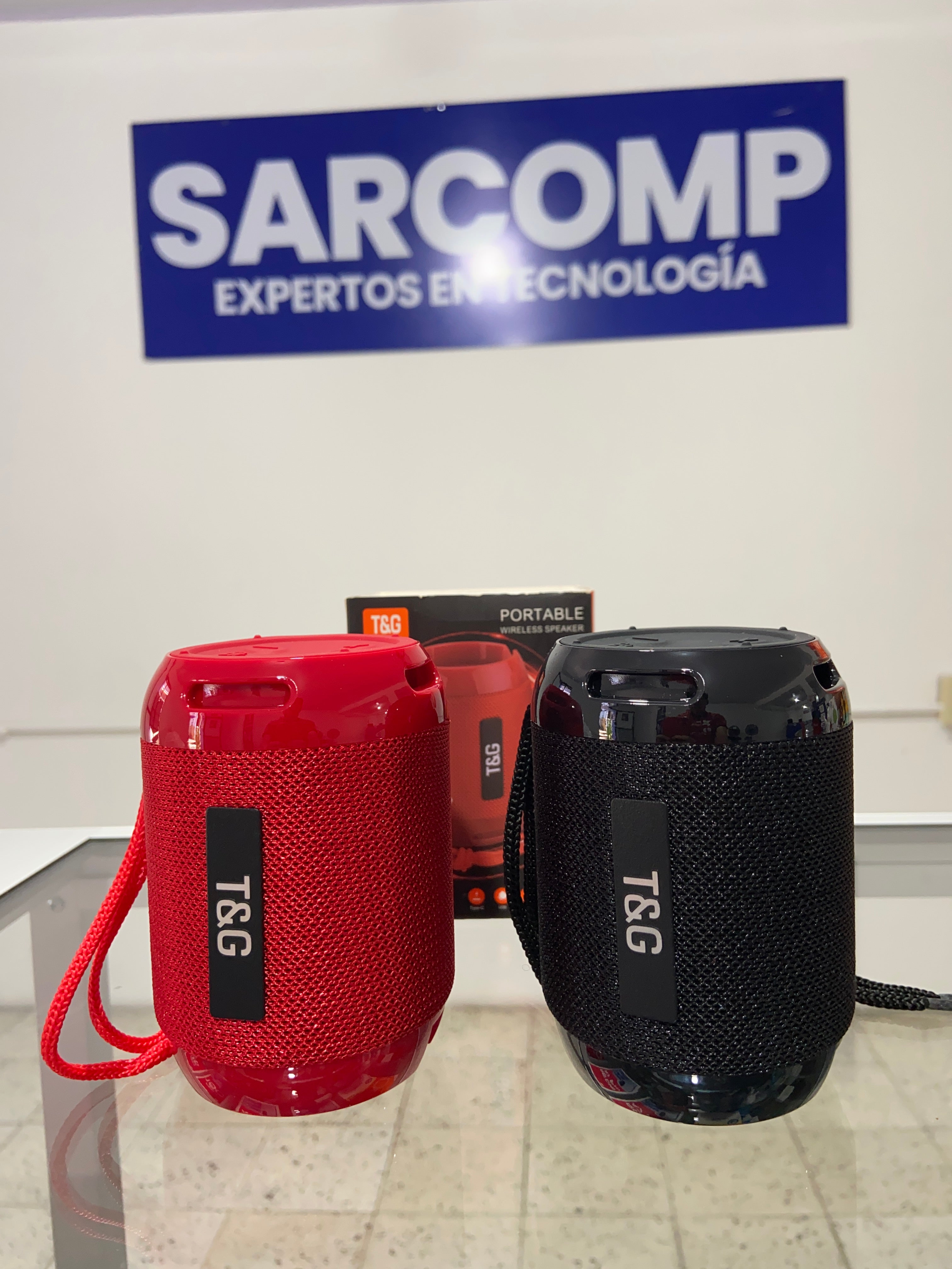 Mini altavoz portátil inalámbrico T&G TG-129|Disponible en color Negro y Rojo